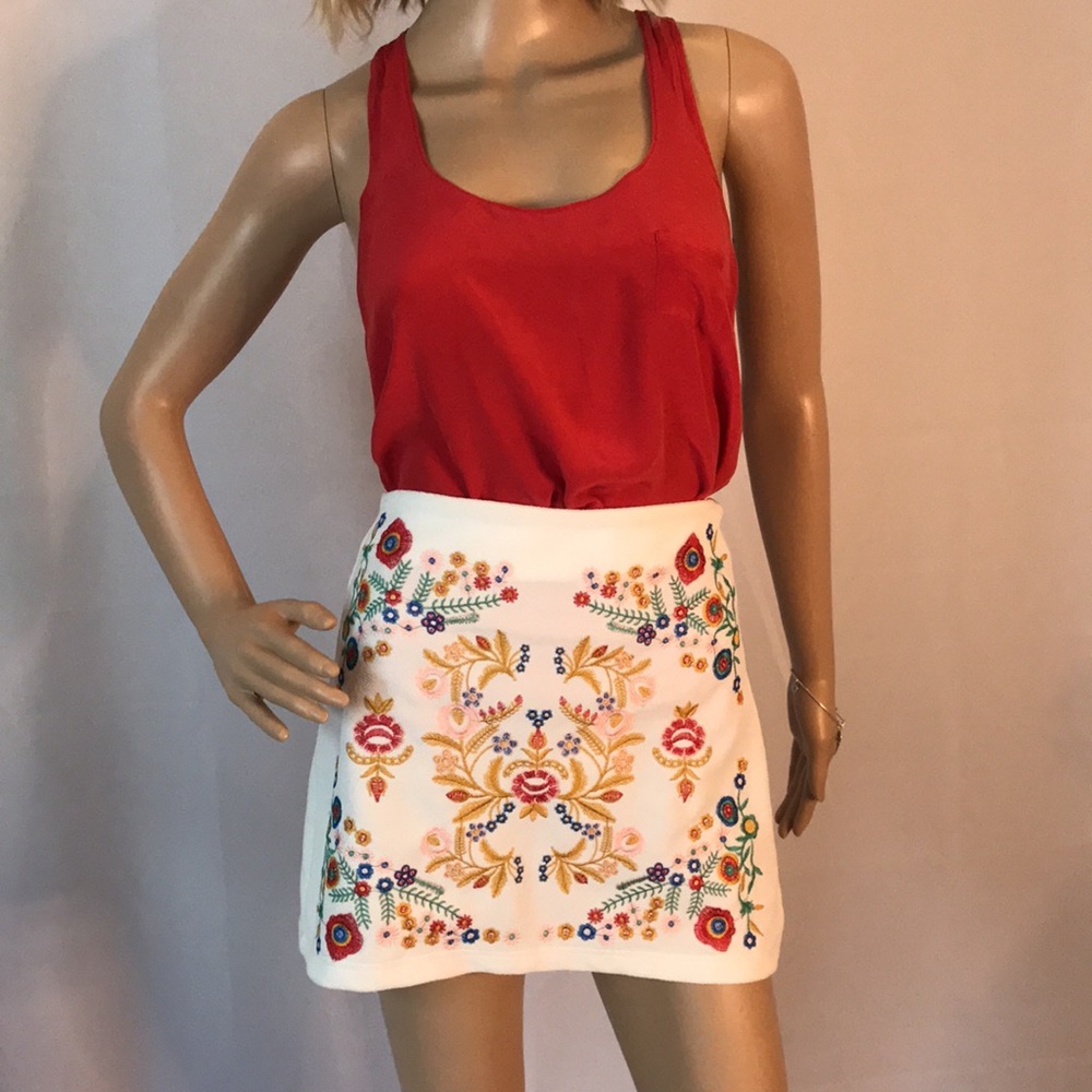 Alter’d State | Floral Embroidered Min Skir…